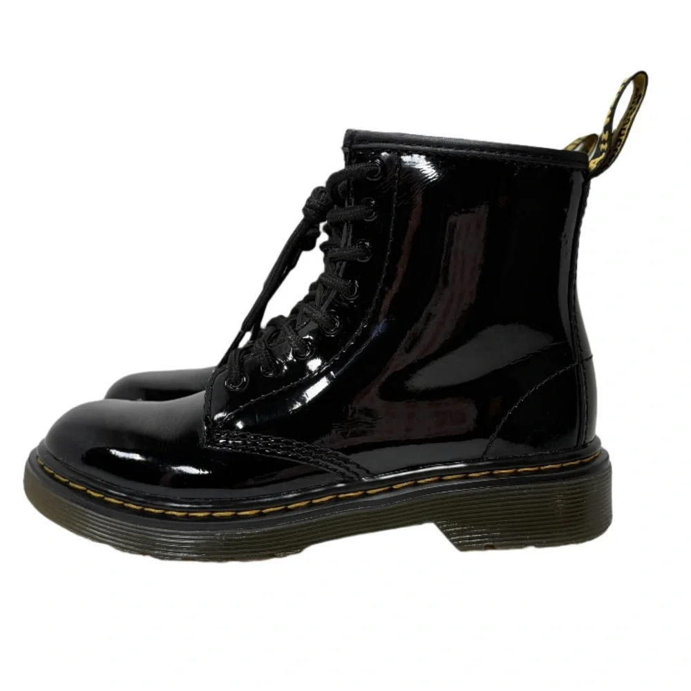 DR MARTENS | Black Patent Leather Lace Up Boot Junior 1460 Punky School Summer